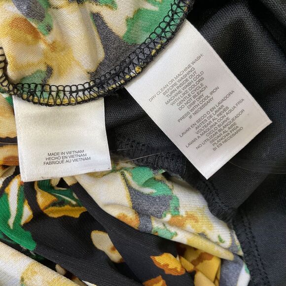 Evan Picone Black Label Women’s 16 Floral Print Faux Wrap Dress some Stretch - Picture 11 of 12